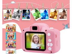 Verkgroup ACA. LCD digitalni fotoaparat za djecu SD PINK + kućište i vrpca