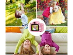 Verkgroup ACA. LCD digitalni fotoaparat za djecu SD PINK + kućište i vrpca