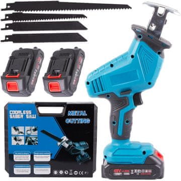 Verkgroup 48V baterija. klipna klipna pila lisičji rep 2x 3Ah + oštrice i kofer