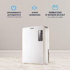 Kraft&Dele 90W razvlaževalec in absorber vlage LCD bel 2,2L