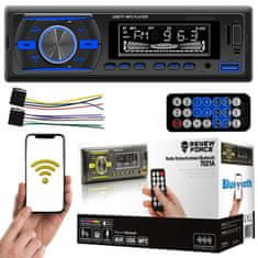 Dexxer 1DIN LCD auto radio RGB 4x50W MP3 2x USB Bluetooth 12V + daljinski