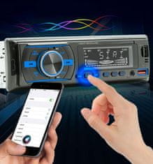 Dexxer 1DIN LCD auto radio RGB 4x50W MP3 2x USB Bluetooth 12V + daljinski