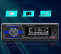 Dexxer 1DIN LCD auto radio RGB 4x50W MP3 2x USB Bluetooth 12V + daljinski