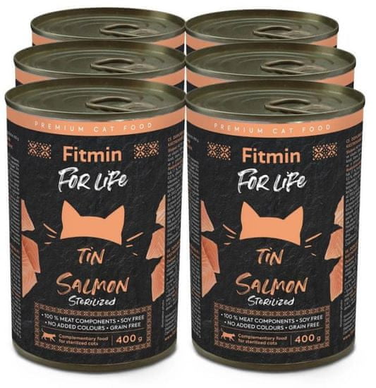 Fitmin FFL cat tin sterilized salmon hrana za mačke, 6 x 400 g