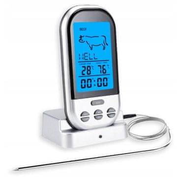 Ruhhy PRO LCD kuhinjski termometar sa sondom 100cm do 250°C za meso