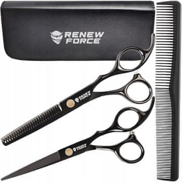 Dexxer PRO frizerski set inox škare + češalj