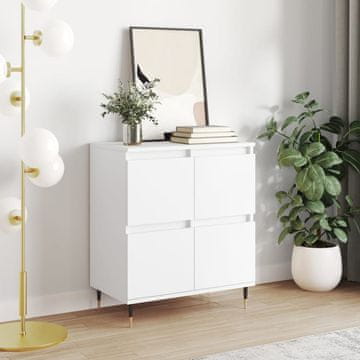 Vidaxl Komoda s ladicama, bijela, 60x35x70 cm, materijal na bazi drva