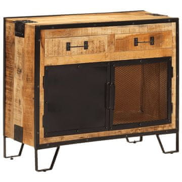 Vidaxl Komoda 80x31x66 cm Masivno neobrađeno drvo manga i metal