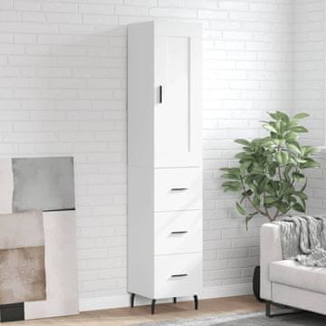 Vidaxl Visoki ormarić bijeli 34,5x34x180 cm materijal na bazi drveta
