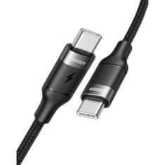 Veger CC02 kabel, pleteni USB-C na USB-C, 100W, 1,5m, crna (CC02)