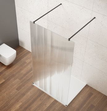 Gelco VARIO CRNA samostojeća tuš stjenka, nordijsko staklo, 900 mm