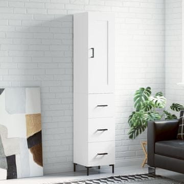 Vidaxl Visoki ormarić bijeli 34,5x34x180 cm materijal na bazi drveta