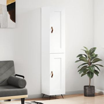 Vidaxl Visoki ormarić bijeli 34,5x34x180 cm materijal na bazi drveta