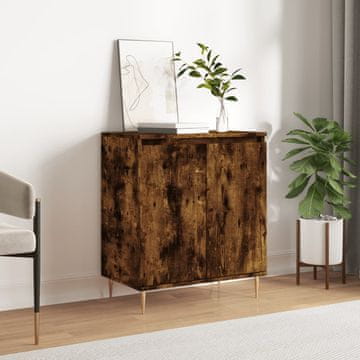 Vidaxl Komoda s ladicama, dimljeni hrast, 60x35x70 cm, materijal na bazi drva