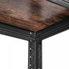 Songmics GLR030B01 polica, 30x75x150 cm, smeđe-crna