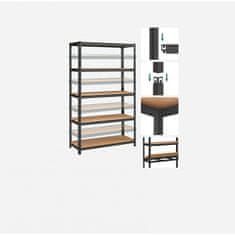 Songmics GLR060B01 polica, 60x120x200 cm, smeđe-crna