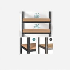 Songmics GLR060B01 polica, 60x120x200 cm, smeđe-crna