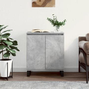Vidaxl Komoda s ladicama, betonsko siva, 60x35x70 cm, materijal na bazi drva