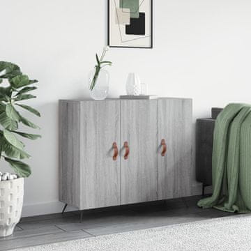 Vidaxl Ormarić, sivi hrast sonoma, 90x34x80 cm, materijal na bazi drva