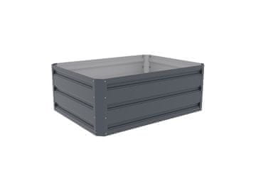 Rojaplast Povišeni Cvjetnjak Bespodni Poc. Čelik 80x60 cm - Siva