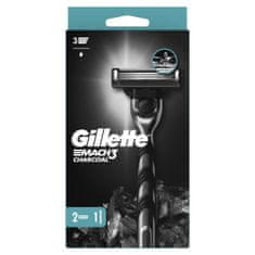 Gillette Mach3 brijač s ugljenom za muškarce + 2 zamjenskih glava