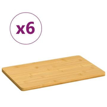 Vidaxl Tanjuri za doručak, 6 kom, 22x14x0,8 cm, bambus