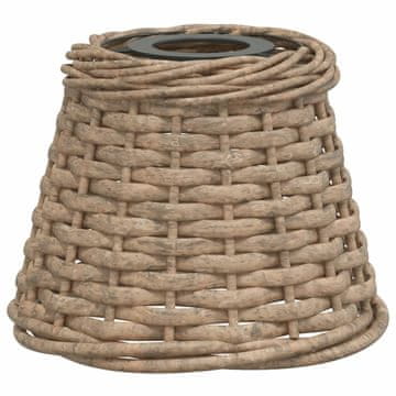 Vidaxl Sjenilo za stropnu svjetiljku smeđe Ø15x12 cm od pruća