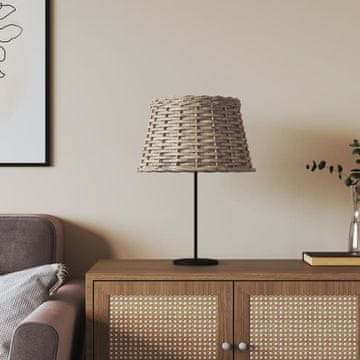 Vidaxl Sjenilo za lampu, smeđe, Ø38x23 cm, pleteno