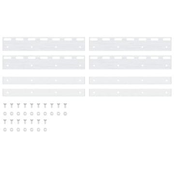 Vidaxl Spojne ploče 4 kom srebrne 28 cm od nehrđajućeg čelika