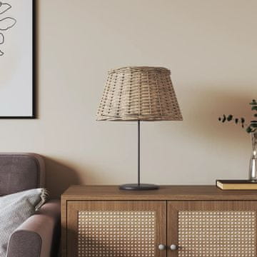 Vidaxl Sjenilo za lampu, smeđe, Ø50x30 cm, pleteno
