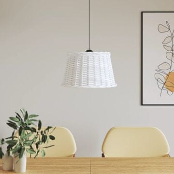 Vidaxl Sjenilo za viseću lampu, bijelo, Ø45x28 cm, pleteno