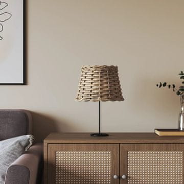 Vidaxl Sjenilo za lampu, smeđe, Ø20x15 cm, pleteno