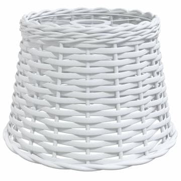 Vidaxl Sjenilo za stropnu svjetiljku bijelo Ø25x17 cm od pruća