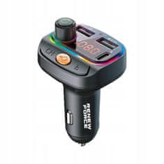 Dexxer Auto FM transmiter LCD bluetooth i punjač 12-24V 2x USB Quick Charge 3.0 RGB