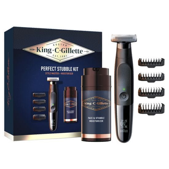 Gillette King C. Gillette Stylemaster + hidratantna krema 100 ml