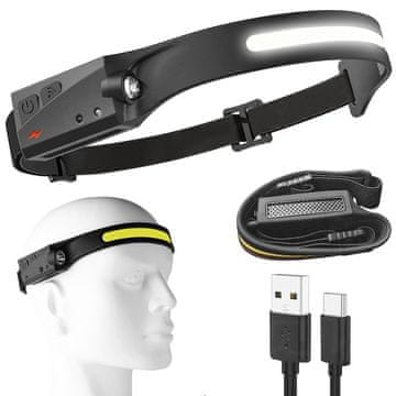 Trizand naglavna, prednja LED svjetiljka COB, XPE, 350 lm, 2u1