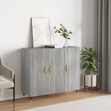 Vidaxl Ormarić, sivi hrast sonoma, 90x34x80 cm, materijal na bazi drva