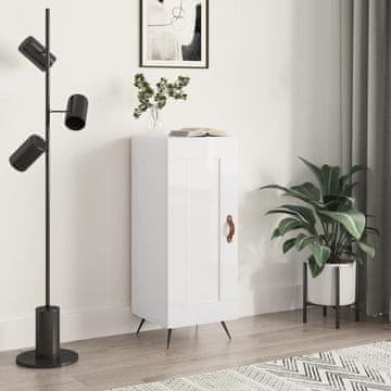 Vidaxl Ormarić, bijeli, sjajni, 34,5 x 34 x 90 cm, materijal na bazi drva