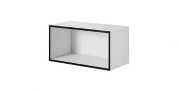 slomart Cama ROCO RO4 otvoreni ormarić 75x37x37 cm, bijela/crna