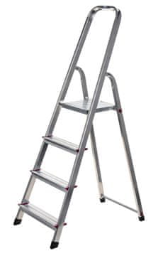 Domestic Kućne aluminijske ljestve Krause CORDA, 4 stepenice, srebrne
