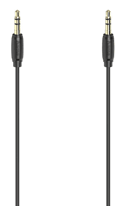 Hama 00205117 audio kabel, 3.5 mm - 3.5 mm jack, stereo, pozlaćen, 0.5 m