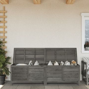 Vidaxl Vrtna kutija za pohranu antracit 198,5 x 50 x 56,5 cm Jelovina