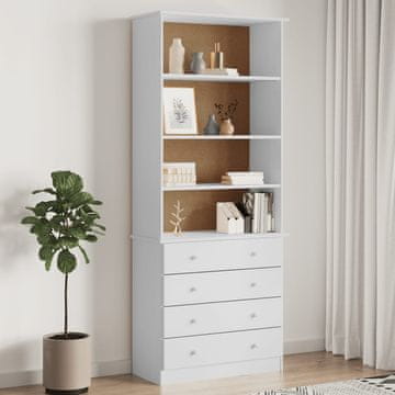 Vidaxl ALTA Biblioteka s ladicama bijela 77x35x186,5 cm bor