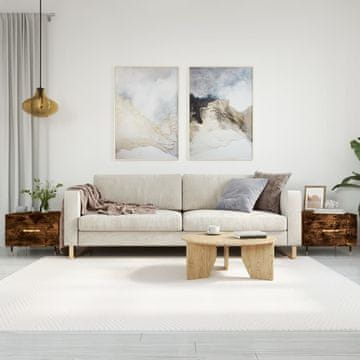 Vidaxl Klub stolići, set od 2, dimljeni hrast, 50x50x40 cm