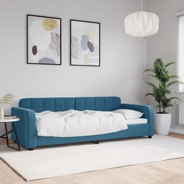 Vidaxl Dnevni krevet, plava, 80x200 cm, presvučen baršunom