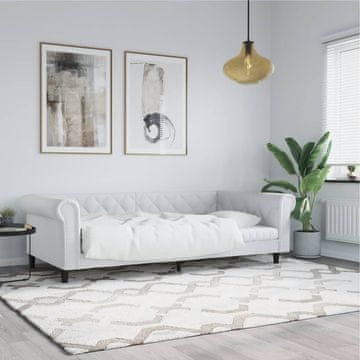 Vidaxl Sofa na razvlačenje bijela 100x200 cm umjetna koža