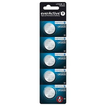 slomart Litijske baterije mini everActive CR2025 - blister, 5 komada