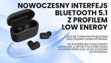 SAVIO Savio TWS-09 IPX5 bežične slušalice, Crne