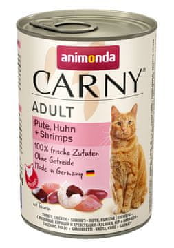 Animonda Animonda carny adult puretina, piletina, škampi - mokra hrana za mačke - 400g