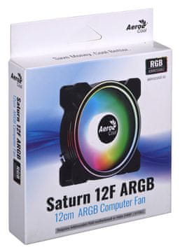 Aer AEROCOOL SATURN 12F ARGB 6P ventilator (120mm), siva